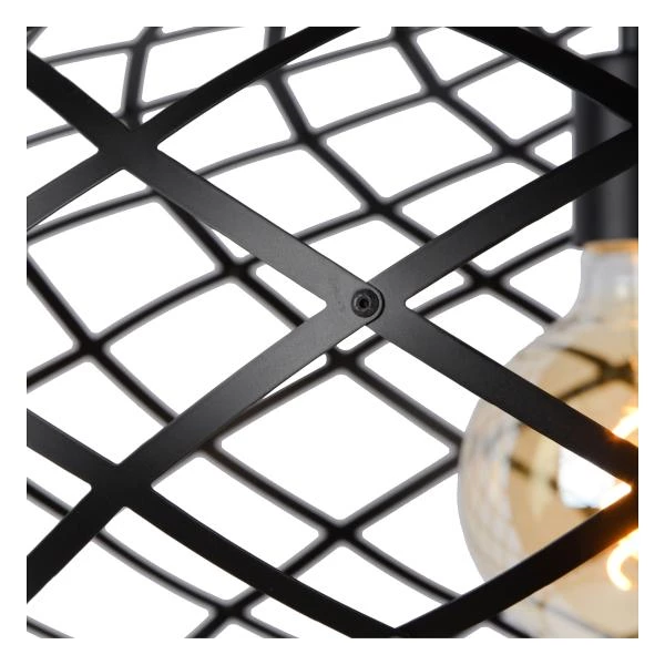 Lucide WOLFRAM - Pendelleuchten - Ø 65 cm - 1xE27 - Schwarz - detail 4